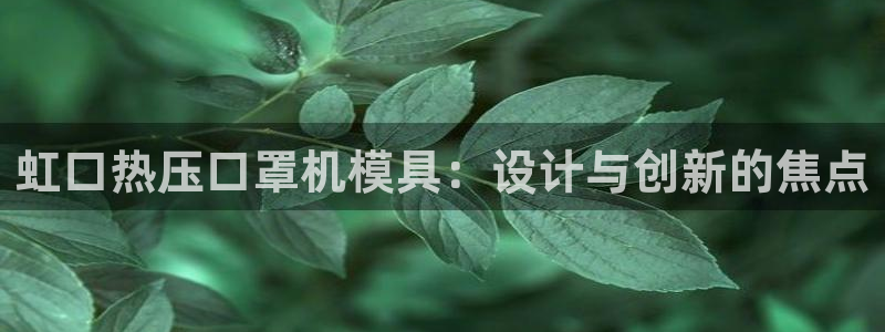 易倍企业管理软件:虹口热压口罩机模具:设计与创新的焦点